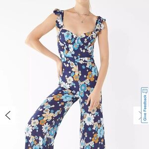 For Love & Lemons ‘70s Midnight Blossom Jumpsuit